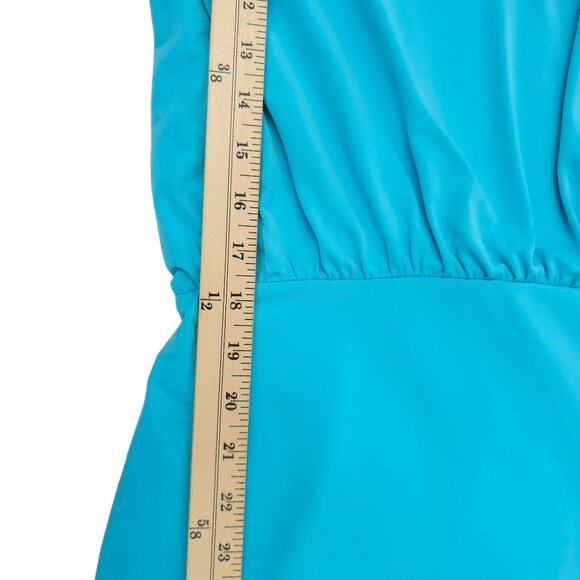 Max And Cleo One Shoulder Flowy Sleeve Dress Womens Size 4 Above Knee Stretchy - Picture 9 of 16